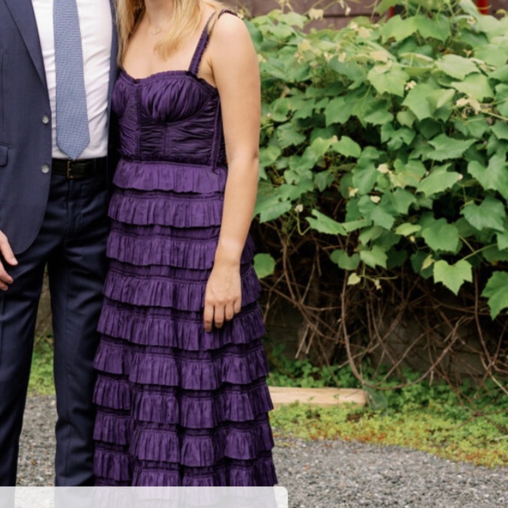 Ulla Johnson Elegant Purple Ruffled Dress